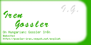 iren gossler business card